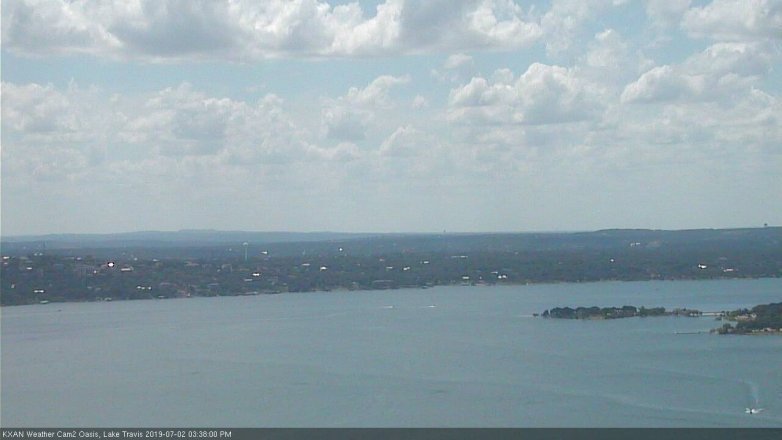Lake Travis webcam, July 2, 2019 2:40 PM CT