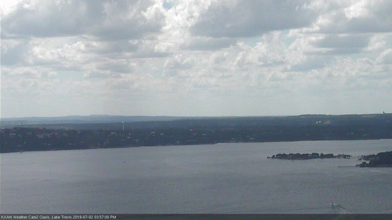 Lake Travis webcam, July 2, 2019 3:00 PM CT