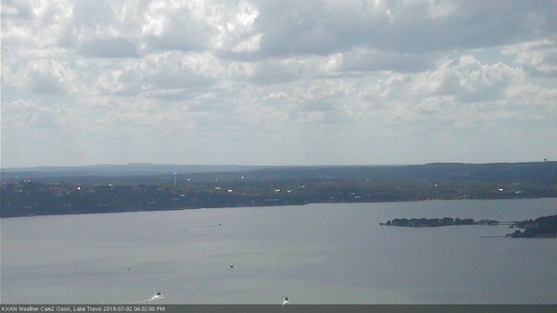 Lake Travis webcam, July 2, 2019 3:05 PM CT