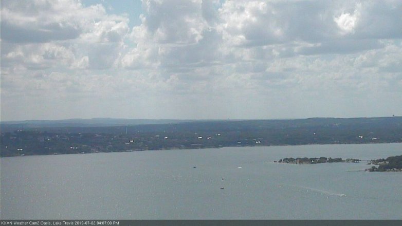 Lake Travis webcam, July 2, 2019 3:10 PM CT