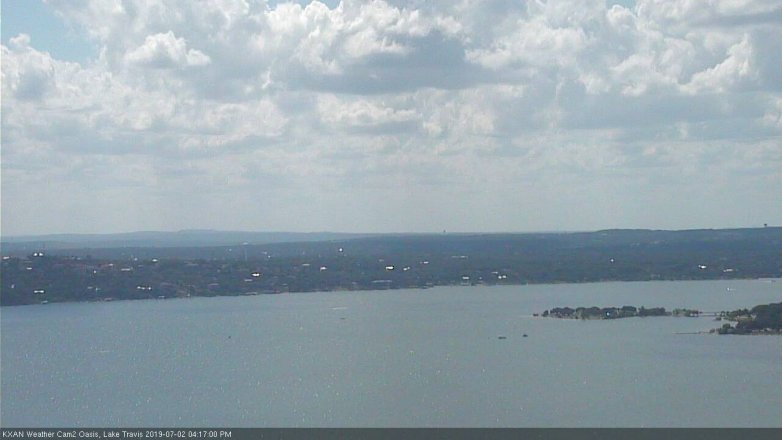 Lake Travis webcam, July 2, 2019 3:20 PM CT