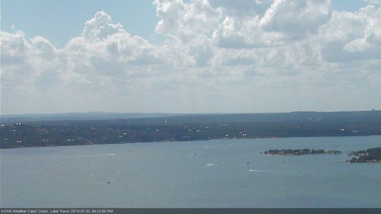 Lake Travis webcam, July 2, 2019 3:25 PM CT
