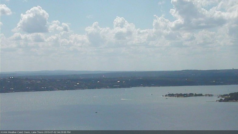 Lake Travis webcam, July 2, 2019 3:30 PM CT