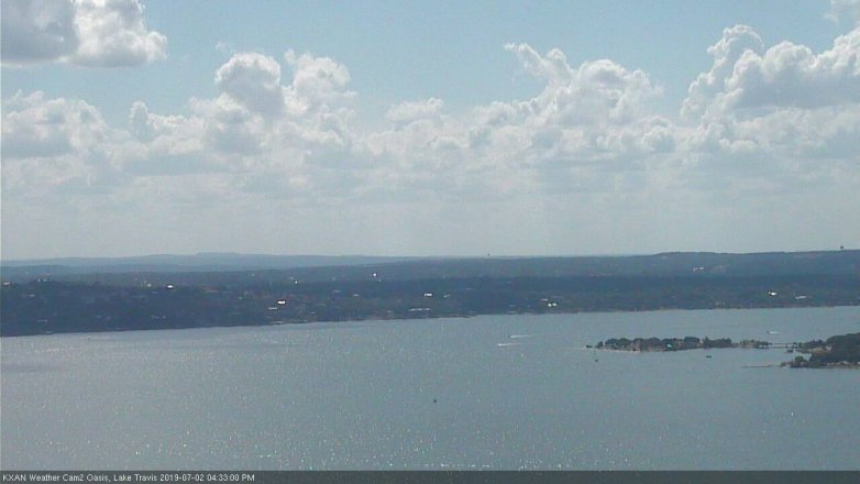 Lake Travis webcam, July 2, 2019 3:35 PM CT
