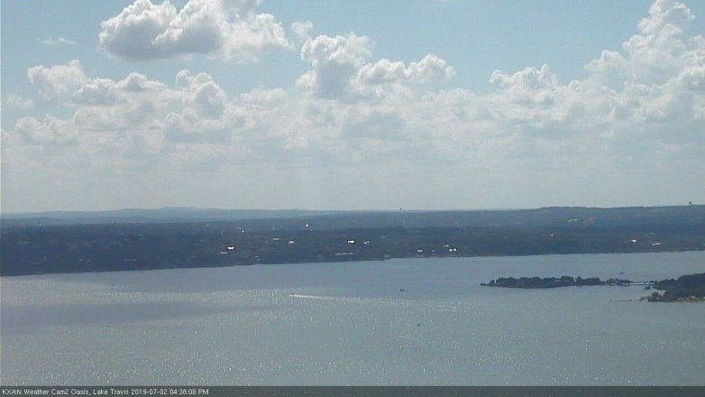 Lake Travis webcam, July 2, 2019 3:40 PM CT