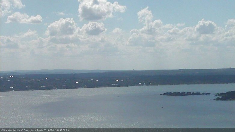 Lake Travis webcam, July 2, 2019 3:45 PM CT