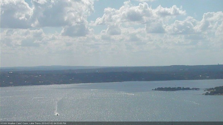 Lake Travis webcam, July 2, 2019 3:55 PM CT
