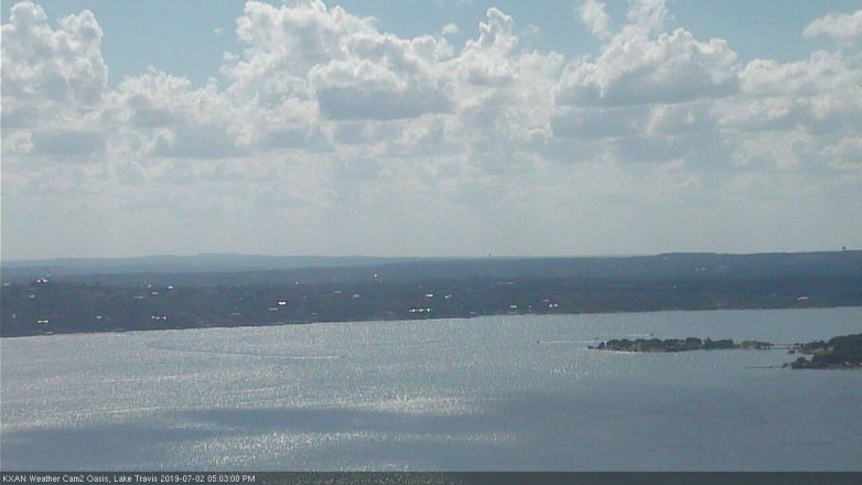Lake Travis webcam, July 2, 2019 4:05 PM CT