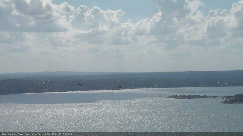 Lake Travis webcam, July 2, 2019 4:15 PM CT