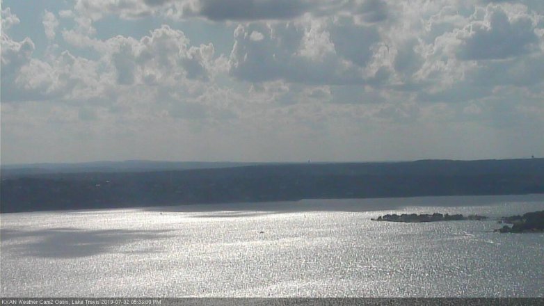 Lake Travis webcam, July 2, 2019 4:35 PM CT