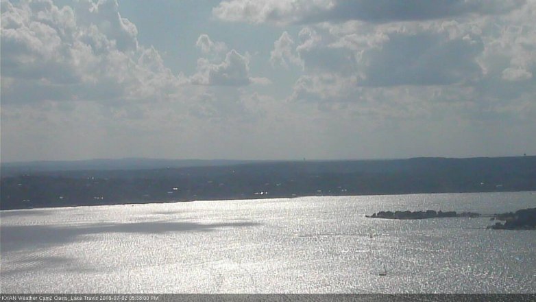 Lake Travis webcam, July 2, 2019 4:40 PM CT