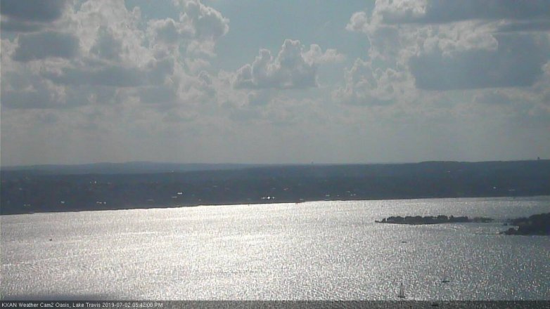 Lake Travis webcam, July 2, 2019 4:45 PM CT