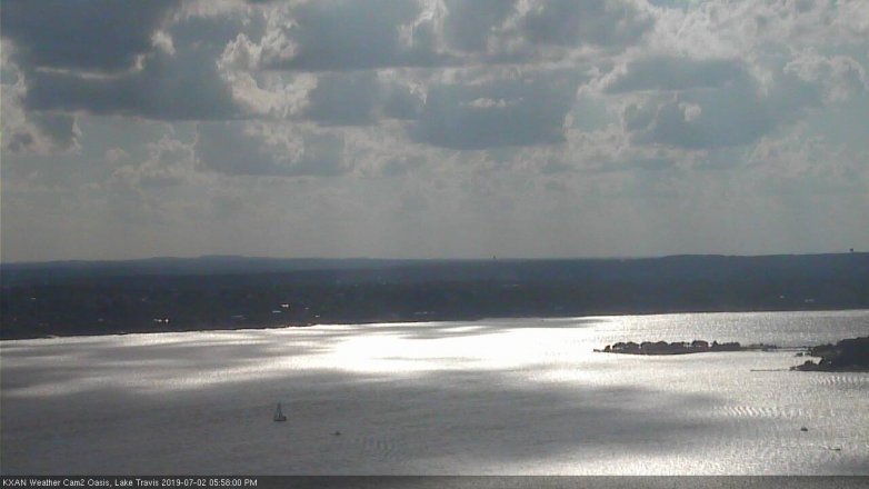 Lake Travis webcam, July 2, 2019 5:00 PM CT