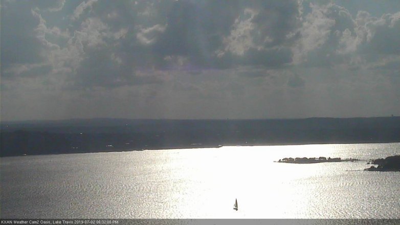 Lake Travis webcam, July 2, 2019 5:35 PM CT