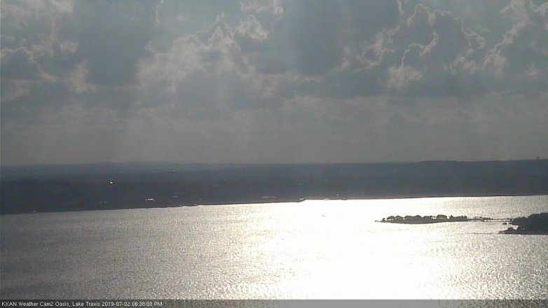 Lake Travis webcam, July 2, 2019 5:40 PM CT