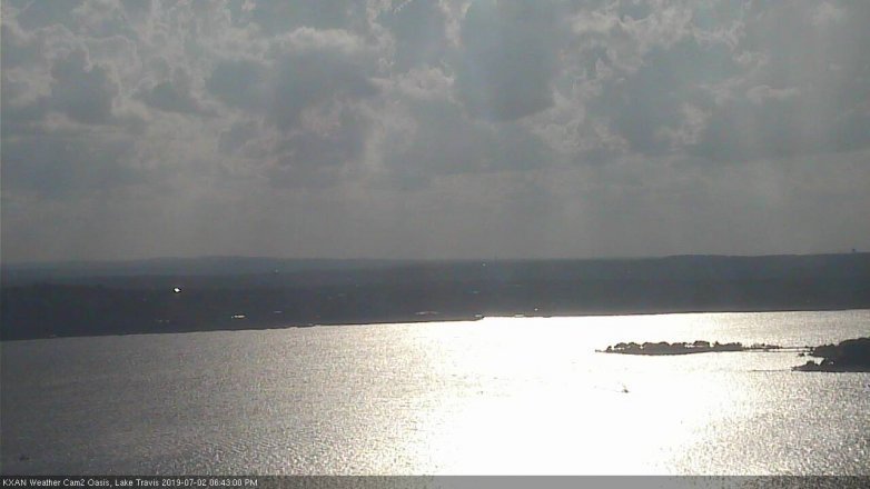 Lake Travis webcam, July 2, 2019 5:45 PM CT