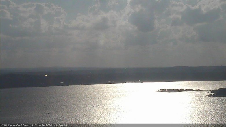 Lake Travis webcam, July 2, 2019 5:50 PM CT