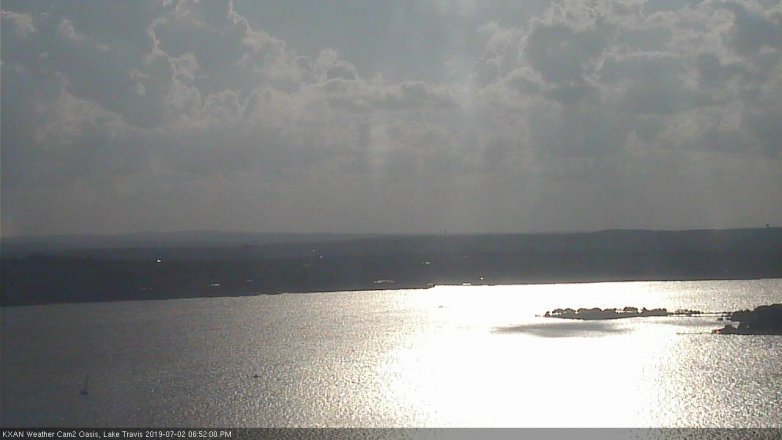 Lake Travis webcam, July 2, 2019 5:55 PM CT