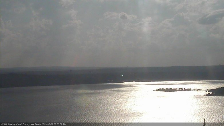 Lake Travis webcam, July 2, 2019 6:05 PM CT