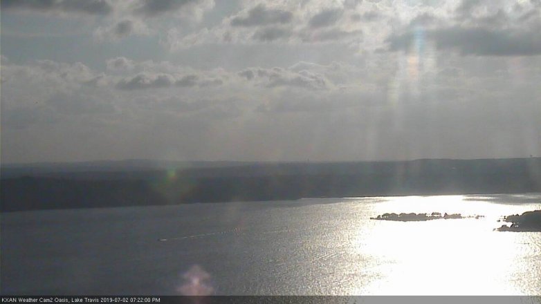 Lake Travis webcam, July 2, 2019 6:25 PM CT