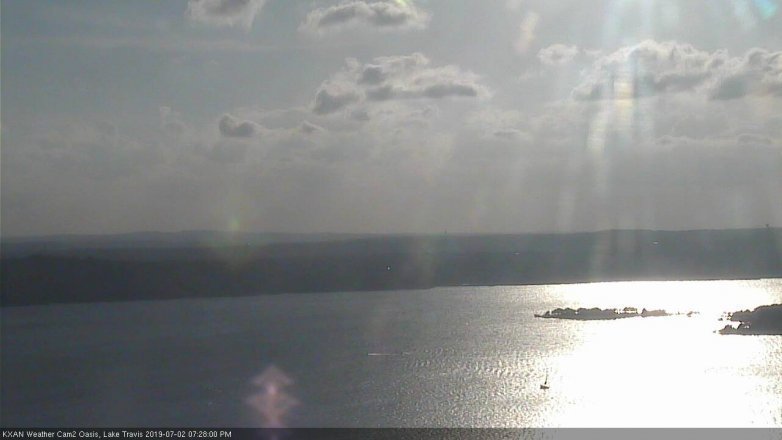 Lake Travis webcam, July 2, 2019 6:30 PM CT