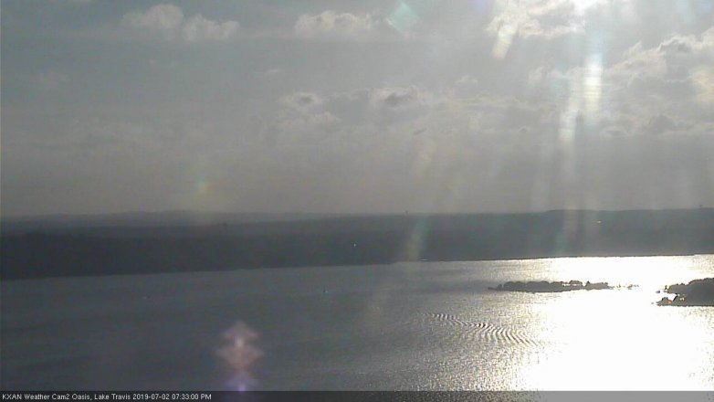 Lake Travis webcam, July 2, 2019 6:35 PM CT
