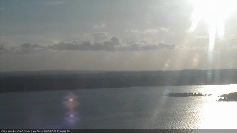Lake Travis webcam, July 2, 2019 6:50 PM CT