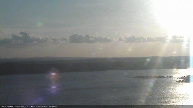 Lake Travis webcam, July 2, 2019 7:00 PM CT