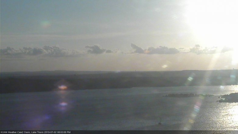 Lake Travis webcam, July 2, 2019 7:05 PM CT