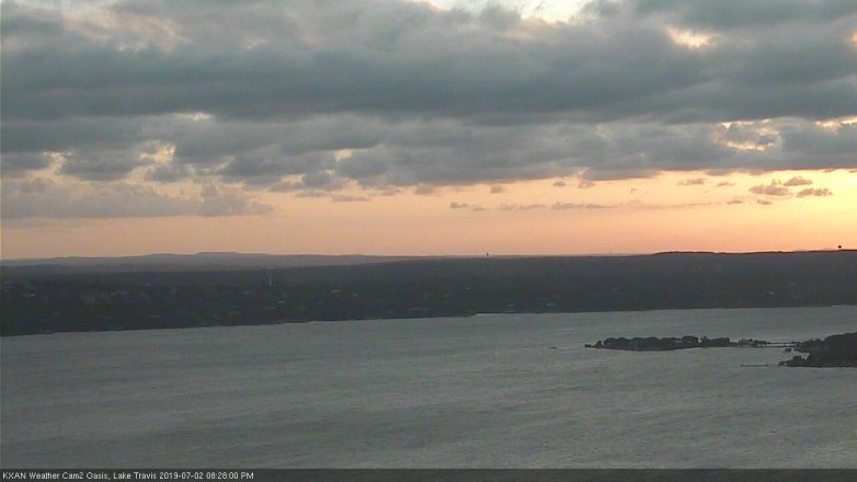 Lake Travis webcam, July 2, 2019 7:30 PM CT