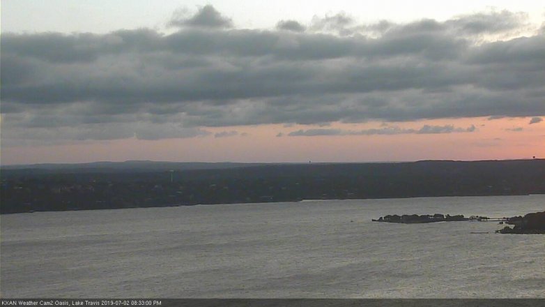 Lake Travis webcam, July 2, 2019 7:35 PM CT