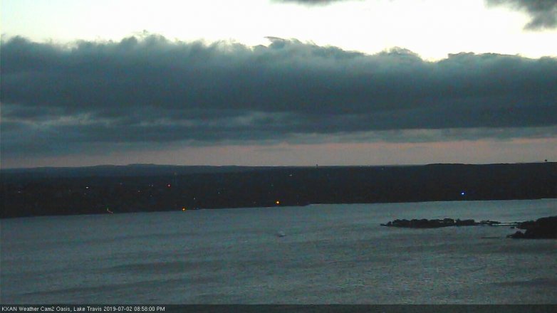 Lake Travis webcam, July 2, 2019 8:00 PM CT