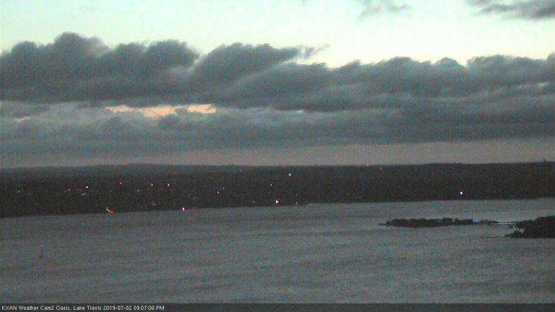 Lake Travis webcam, July 2, 2019 8:10 PM CT