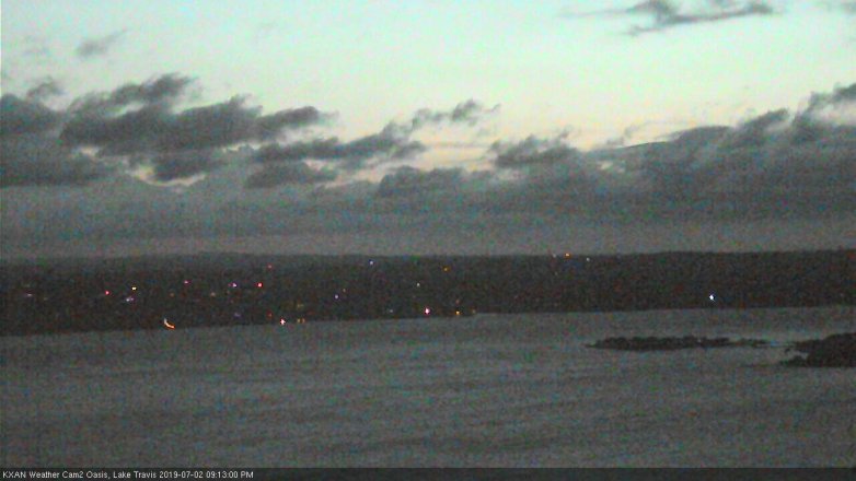 Lake Travis webcam, July 2, 2019 8:15 PM CT