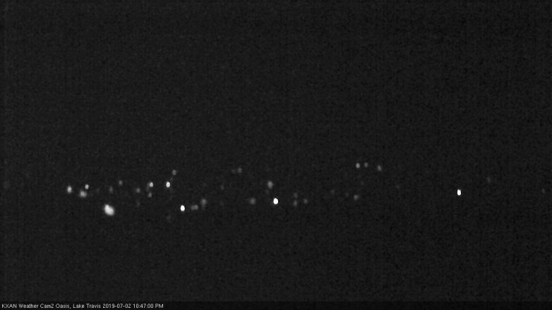 Lake Travis webcam, July 2, 2019 9:50 PM CT