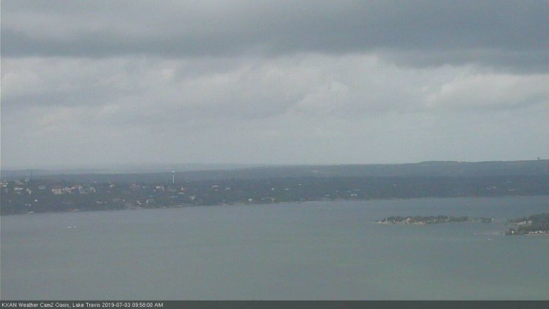 Lake Travis webcam, July 3, 2019 9:00 AM CT