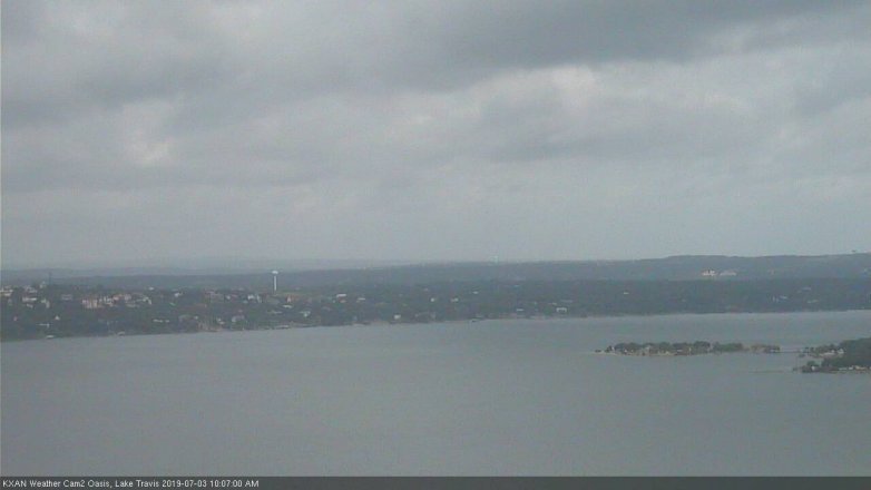 Lake Travis webcam, July 3, 2019 9:10 AM CT