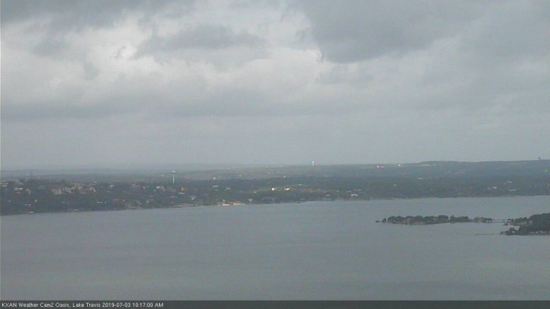 Lake Travis webcam, July 3, 2019 9:20 AM CT