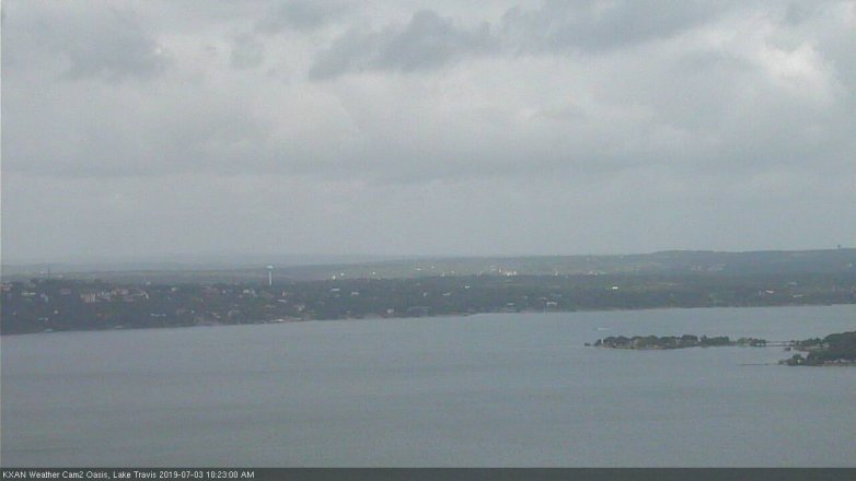 Lake Travis webcam, July 3, 2019 9:25 AM CT