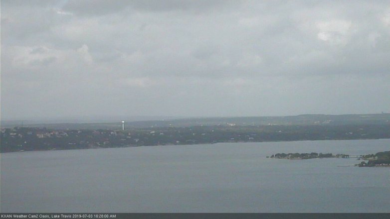 Lake Travis webcam, July 3, 2019 9:30 AM CT