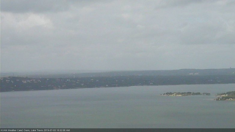 Lake Travis webcam, July 3, 2019 9:35 AM CT