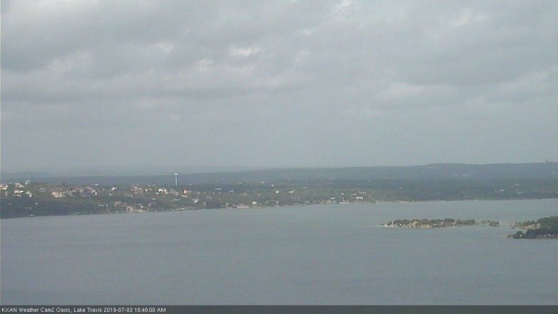Lake Travis webcam, July 3, 2019 9:50 AM CT