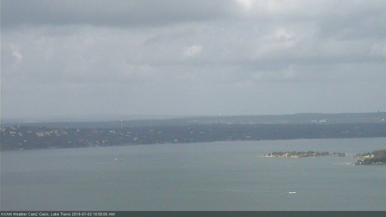 Lake Travis webcam, July 3, 2019 10:00 AM CT