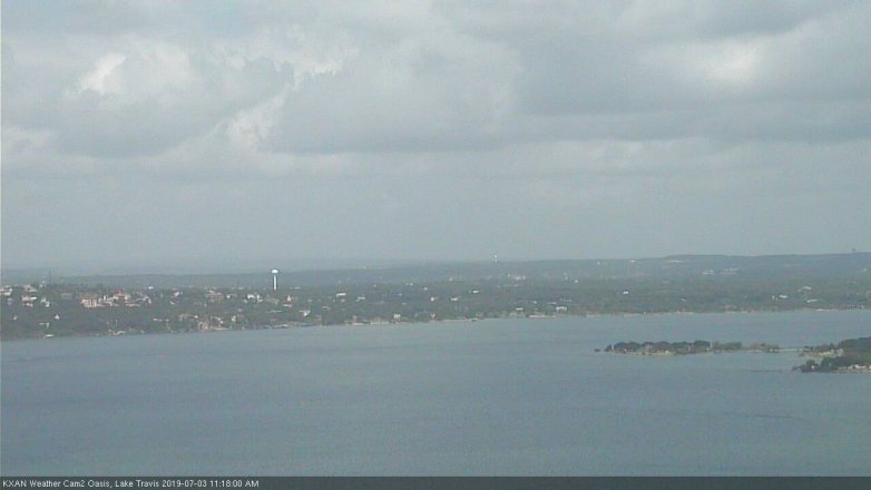 Lake Travis webcam, July 3, 2019 10:20 AM CT
