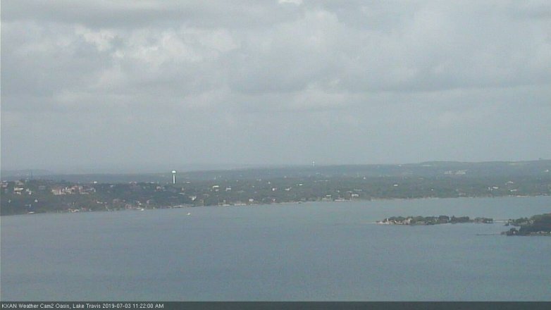 Lake Travis webcam, July 3, 2019 10:25 AM CT