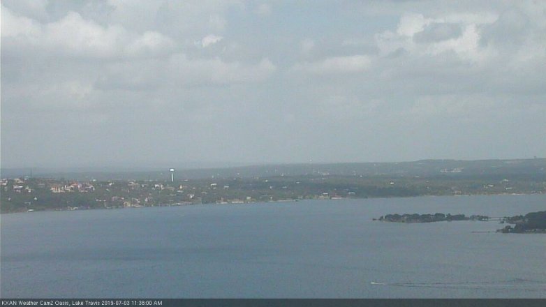Lake Travis webcam, July 3, 2019 10:40 AM CT
