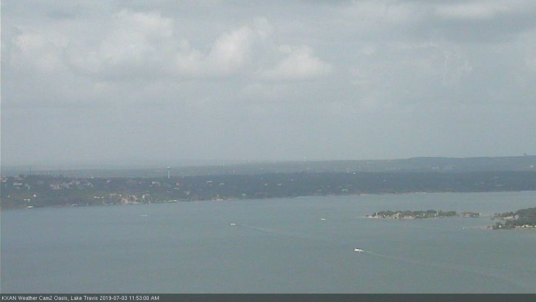 Lake Travis webcam, July 3, 2019 10:55 AM CT