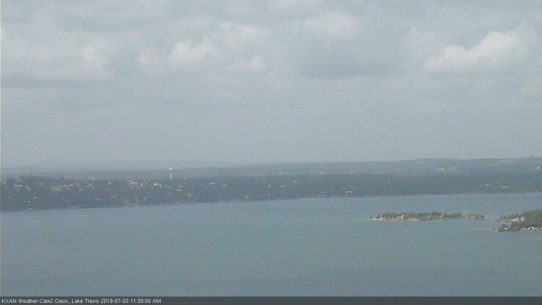 Lake Travis webcam, July 3, 2019 11:00 AM CT