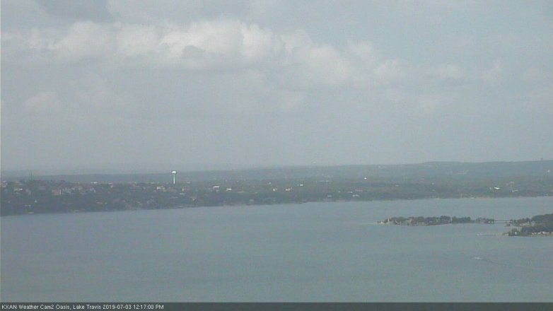 Lake Travis webcam, July 3, 2019 11:20 AM CT