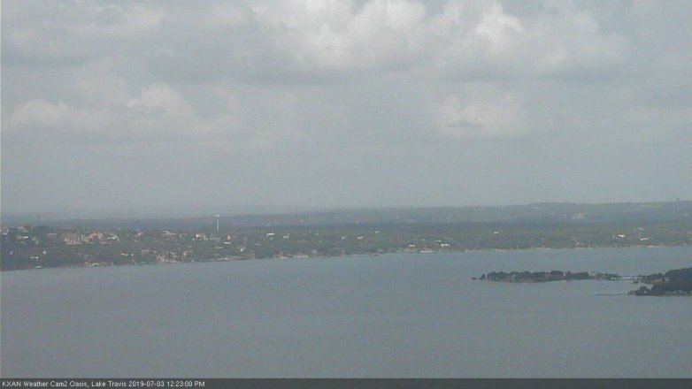Lake Travis webcam, July 3, 2019 11:25 AM CT